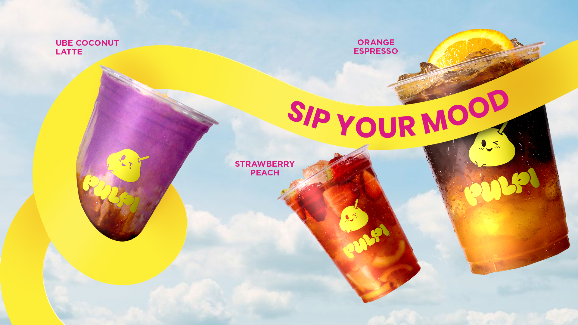 Sip your mood with Pulpi's peach drink